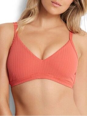 Seafolly Inka ribbed bikini top